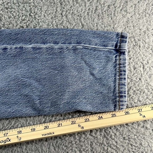 Levis 502 Jeans Mens 29 (27X26) Power Puff Girls Blue Clean Blue Denum - Picture 12 of 15